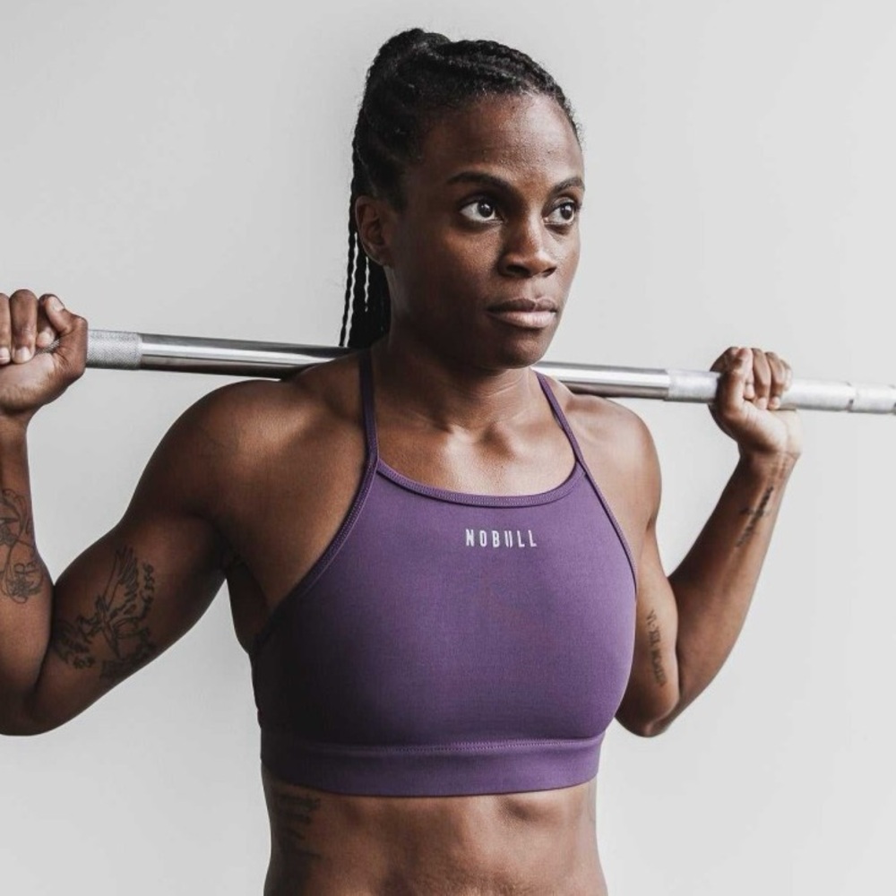 NWT NOBULL Women’s High-Neck Sports Bra - Small - Plum (Purple)